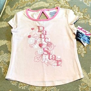 New Capezio Girls Dance Star Pink T-Shirt SZ XS